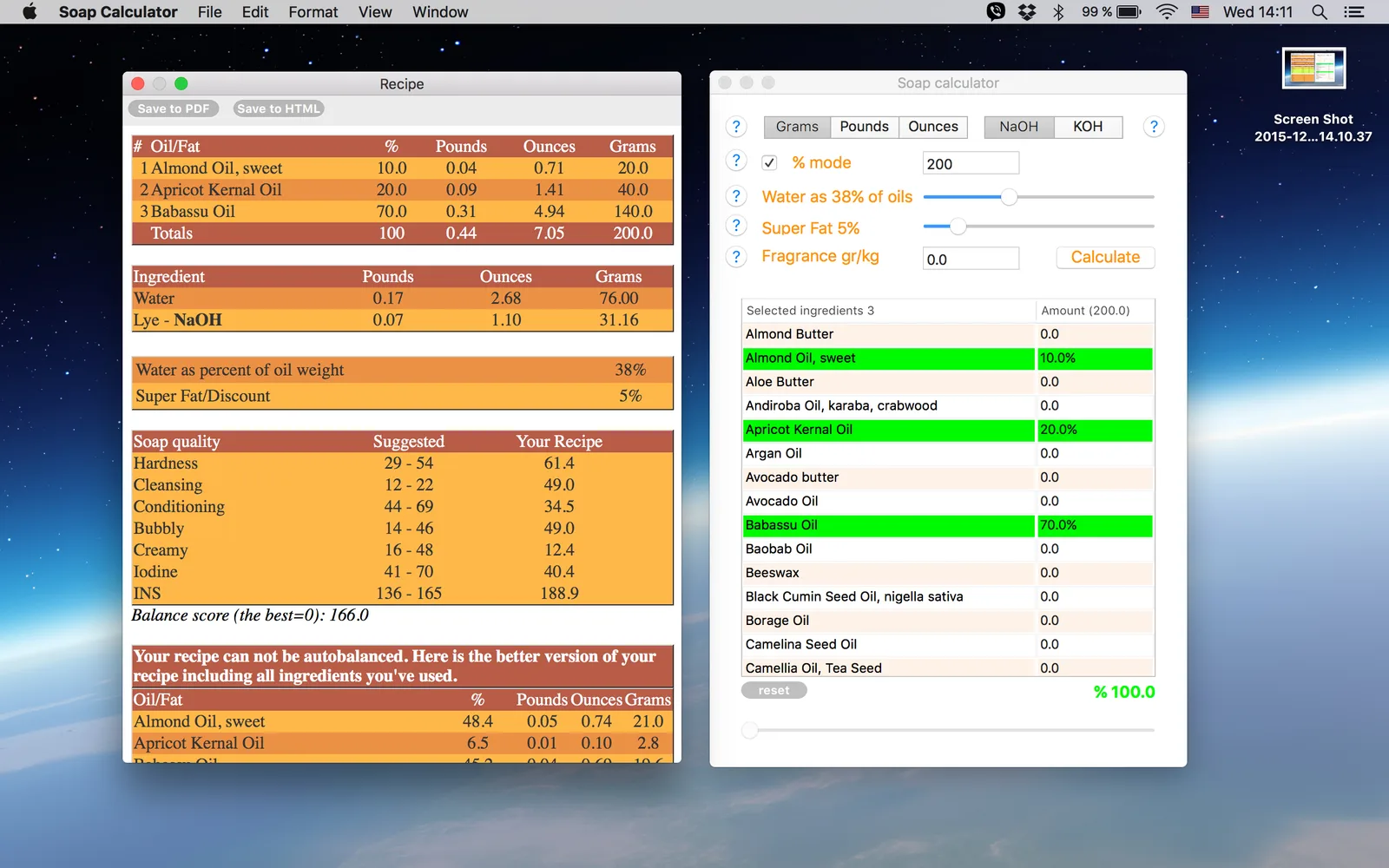 osX version
