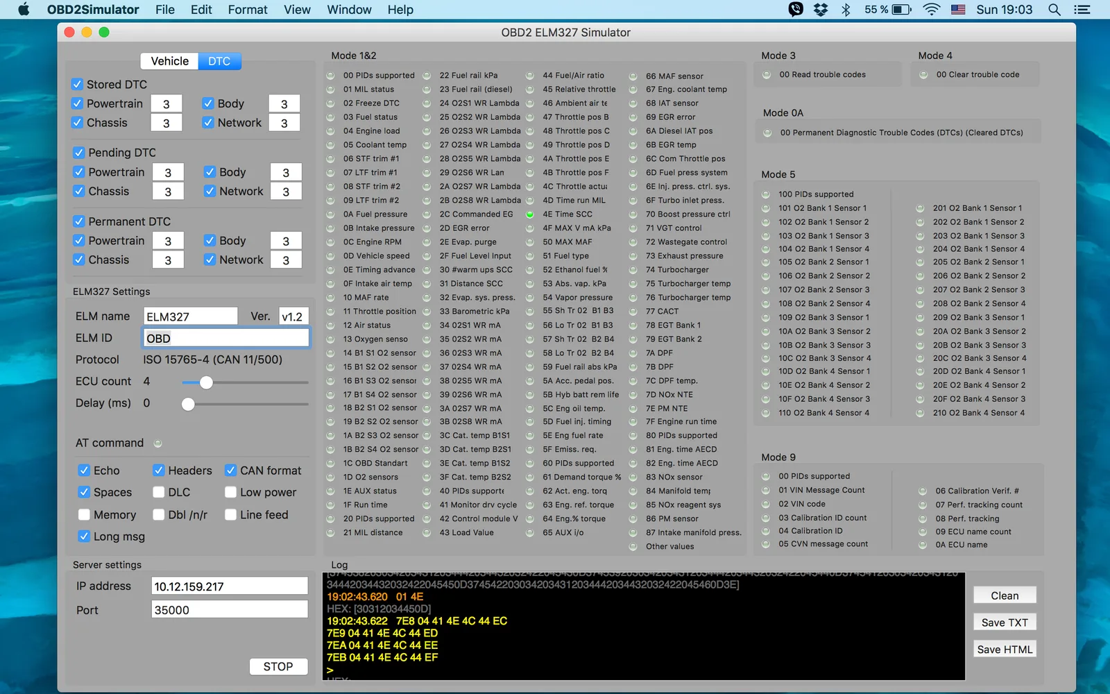 Mac interface