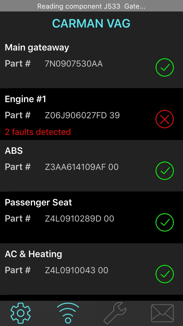 Detected modules